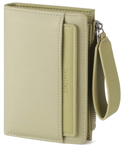 RRANCharltu Portefeuille Femme Cuir PU,Porte Monnaie Femme Vert-B | Portefeuilles et Porte-Cartes,Bracelet à Fermeture éclair,Poche à Monnaie,Fenêtre ID,PU Cuir,Porte-cartes Amovible,Portable