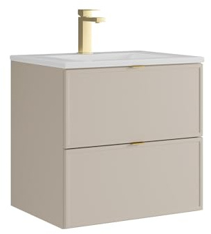 Vente-unique - Einzelwaschtisch Ondil -L 60cm x B 45cm x H 60cm- MDF - beige