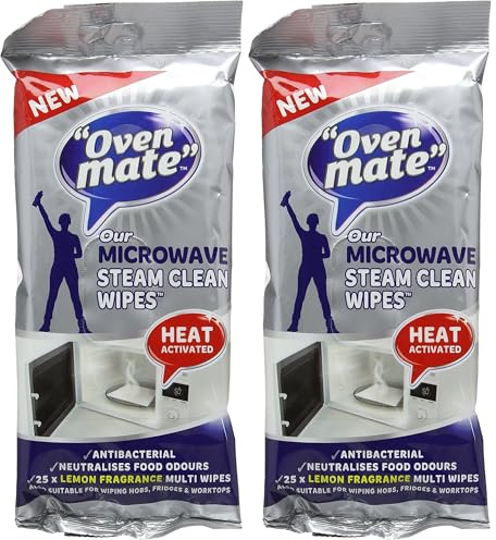 Oven Mate Microwave Steam Clean Wipes (Pack of 2)