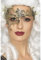 Smiffys Deluxe, filigrane, halbe Metall-Augenmaske, Gold