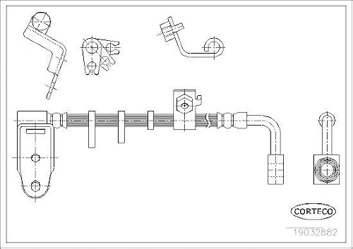 Corteco 19032882 Bremsschlauch hinten rechts