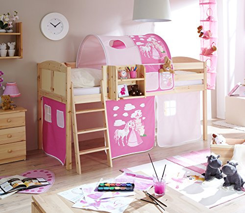 TiCAA Hochbett Eric Country Kiefer Natur Motiv