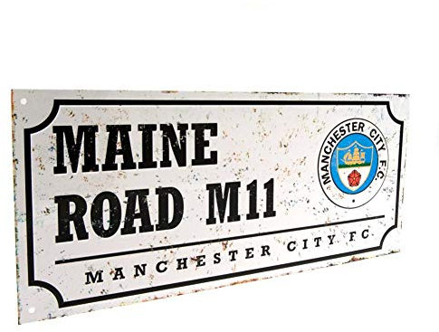Manchester City Retro Street Sign - Multi-Colour