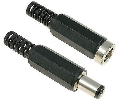 Switch Electronics 2,5 mm x 5,5 mm DC Power Stecker + Buchse, Klinken-Anschluss, für elektronische Geräte mit 2,5 mm x 5,5 mm Gleichstrom-Stecker