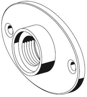Schell – Schraube-Rosette aus Messing matt verchromt