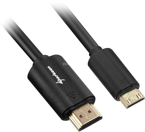 SHARKOON 1M, HDMI/MINI HDMI Cable HDMI HDMI TIPO A (ESTÁNDAR) HDMI Type C (MINI) Negro