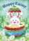 morigins Bunny in Ei Deko Hasen-Happy Ostern SPRING GARDEN Flagge, Large-28x40