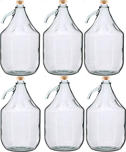 Unbekannt 6 STÜCK 3L Gärballon mit SCHRAUBVERSCHLUSS Flasche Glasballon Weinballon Glasflasche