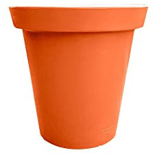 Plast'Up Rotomoulage Pot de Fleurs Delight 200L Orange Hauteur 80cm Fabrication Française, Longueur et Largeur 80 cm