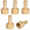 sourcing map Raccord Cannelé Laiton Tuyau Barbillon Connecteur 8mm Barbillon G1/4 Femelle Filetage Tuyau Adaptateur 5Pcs