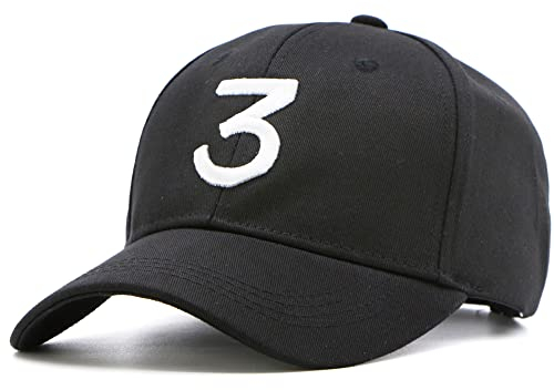 UTOWO Chance, The Rapper Baseballcap bestickt 3 Dad Hat Hip-Hop - Schwarz - Einstellbar