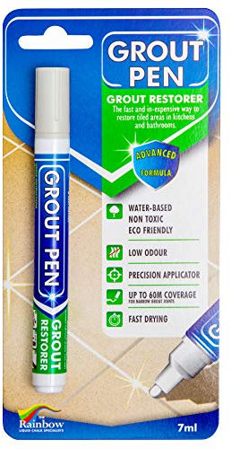 Grout Pen - Designed for Restoring Tile Grout in bathrooms & Kitchens (Winter Grey)