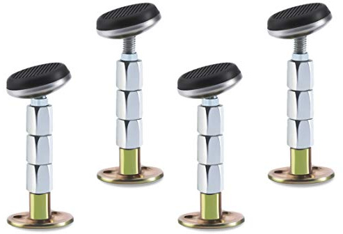 Wailicop Adjustable Threaded Bed Frame Anti-Shake Protectors Tool For Bed, Bedside Headboard Stoppers Anti Shake Telescopic Support Stabilizer 4 Pcs (XL About(80-118mm))