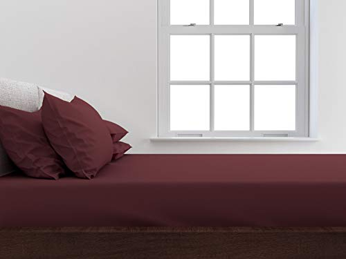 Heckett and Lane Spannlaken Zo!Home 1 Spannbettlaken 160 x 200 cm 100% Baumwolle Satin Spicy Red