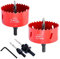 Hole Saw Kit, LAIWEI 70mm and 80mm Combination Hole Cutter, 1 A2 Heavy Mandrel, 1 A4 Small Mandrel, 1 6-Angle Wrench, Drilling Tool for Opening Holes in Wood, Plastic,etc.