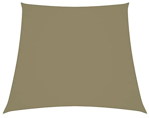 vidaXL Sonnensegel Wasserfest Sonnenschutz Windschutz Sonnendach UV Schutz Garten Terrasse Balkon Oxford-Gewebe Trapezförmig 2/4x3m Beige
