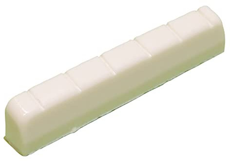 White classical guitar nut 52mm x 6mm high quality resin material.