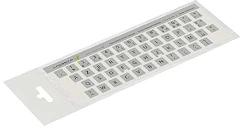 Lacerto® | 11x13mm Französische Aufkleber für PC/Laptop & Notebook Tastaturen mit mattem kratzfestem Laminat | Autocollants Clavier français AZERTY | French Keyboard Stickers | Farbe: Silber