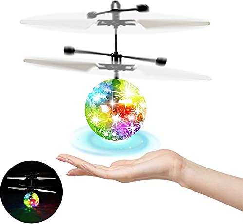 Flying Ball Age 8+, Kids RC Flying Toys Infrared Induction Models Aircraft Helicopter Ball Kids Gadgets Mini Drone Flying Toys