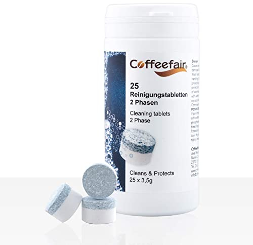 Coffeefair Reinigungstabletten 2-Phasen 12 Stück 25 x 3,5g, Reinigungs-Tabs