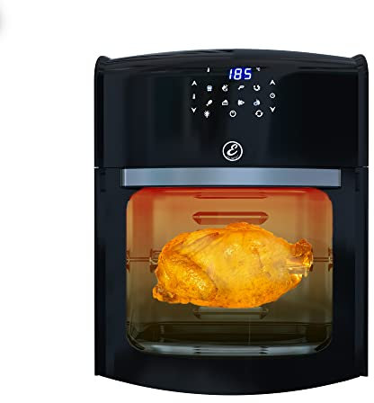 Friggitrice Ad Aria 12 Litri 1800W Forno Aria Calda 10 In 1 Con Touch Screen LED Friggitrice Multifunzione Senza Olio 6 Accessori 7 Programmi Tempo Temperatura Regolabili Friggere Griglia Forno