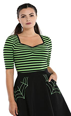 Hell Bunny Warlock Top H Black-Green