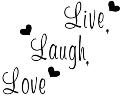 Molinka Wandsticker live love laugh Wandtattoo Wandaufkleber für Raumdekoration Wandbild Kunst Geschenk
