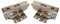 Place4parts Compatible Pair of Integrated Fridge Freezer Hinges for BOSCH KUR15A40GB/04 KUR15A40GB/01