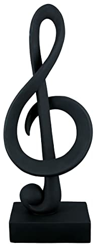 Gilde Poly Notenschlüssel Matt schwar VE 2 Dekorative Figuren, weiß, einzigartig