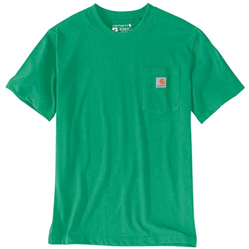 Carhartt Herren Relaxed Fit Heavyweight Short-Sleeve Pocket T-Shirt, Farbe: Malachite, Größe: M