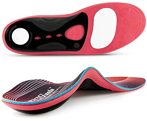 PCSsole Orthopädische Einlegesohlen High Arch Support Schuheinlagen, Plattfuß Einlagen Schuhe Einlegesohlen Arbeitsschuhe für Plattfüße, Plantar Fasciitis, Fußschmerzen - Größe XS