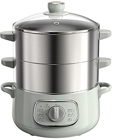 Vaporera eléctrica multifunción de doble capa, vaporera eléctrica de acero inoxidable, vaporera multiusos para verduras, 10L