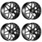4x Schmidt Felgen Gambit 9.0Jx21 ET41 5x114,3 SatinBlack Hornpoliert kompatibel mit Mazda CX-5 Typ KE GH, CX-60 Typ KH