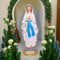 SAINWORDS Heilige Mutter Jungfrau Maria Statue Heilige Dame von Lourdes Rosenkranz katholische Skulptur christliche religiöse Figur Garten Outdoor (B, 31 cm)
