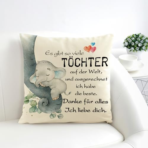Yetuab Neujahrsgeschenke Kopfkissenbezüge für Tochter Geschenke von Mama Jugendweihe Geschenke Mädchen Vater Tochter Geschenk Beste Tochter Geschenke, Meine Tochter, Geschenk für 18 Jährige Tochter