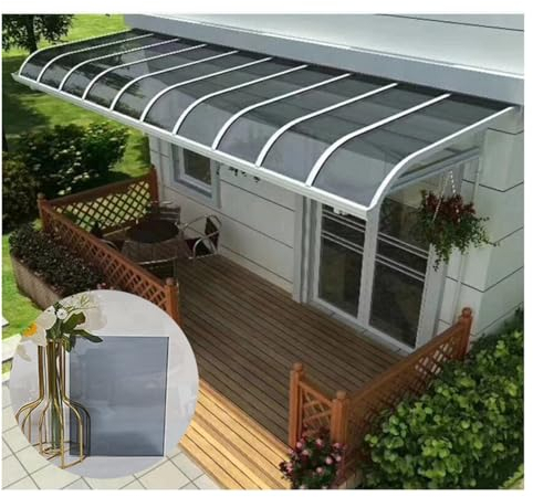 Paneles de policarbonato para techo, Láminas de Plástico de Policarbonato,Protección UV Paneles de Techo de Transparente, para Cocheras,Exteriores ,Invernaderos,terraza ( Color : 1.0mm , Size : W0.6*L
