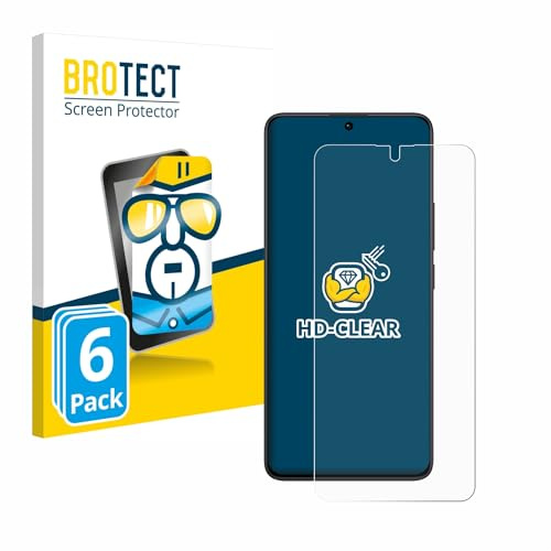 BROTECT Schutzfolie für Xiaomi Redmi Note 13 Pro 5G | 6 Stück Transparenter Displayschutz Made in Germany Klare Displayschutz-Folie Clear Einfache Montage Case-Friendly