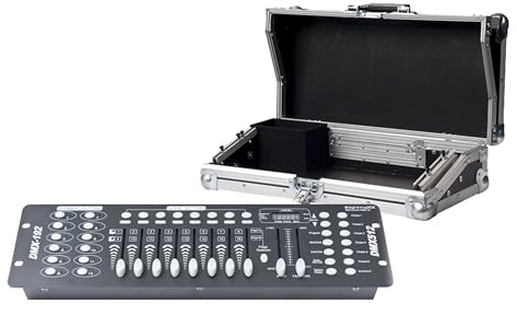 DMX Lichtsteuerung Set lightmaXX FORGE 192-19 Controller inkl. 3HE Case, Robust & Einfach, Ideal für Bühnenbeleuchtung, Profis & Einsteiger