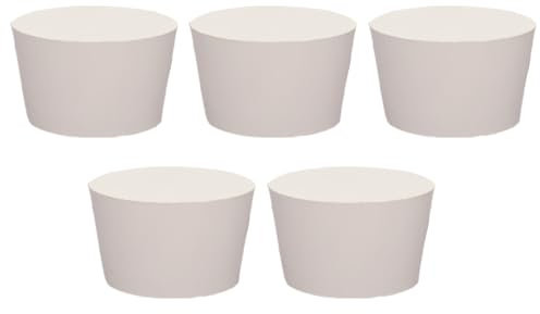 5 Stück Gummistopfen, konische Stecklochstopfen, weiche Dichtung, feste Stopfen für Reagenzgläser, Glasanschlüsse, Tankflaschen, Rohre(37 * 28 * 30mm)