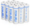POWJIELI Lot de 12 piles rechargeables Ni-MH AA double A 600 mAh 1,2 V pré-chargées pour jardin, aménagement paysager, lampes solaires d'extérieur, guirlandes lumineuses, lumières d'allée