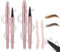 Augenbrauenstift,Hellbraun Microblading Augenbrauenstift，Augenbrauenstift Härchenzeichnung,Magischer Augenbrauenstift Wasserfest,Brauenstift (01 Hellbraun + 02 Dunkelbraun)
