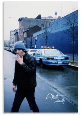 LKKHPEP Elliott Smith-Poster, Vintage-Poster, Leinwand, Wandkunst, dekorative Wohnkultur, Gemälde für Wohnzimmer, Schlafzimmer, 30 x 45 cm, ungerahmter Stil