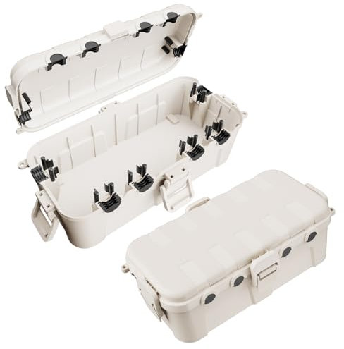 [Juego de 2] RESTMO Caja de cables impermeable para exteriores, IP54 impermeable caja de cables para exteriores, ideal para proteger cables de extensión, regletas y enchufes angulares, Albaricoque