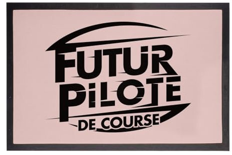 Paillasson Rose - Futur Pilote de Course Sport Automobile Passion - Dimensions: 60x40cm