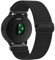 Amzpas 18mm Nylon Armband für Garmin Venu 2S/Venu 3S/Vivoactive 4S/Vivomove 3S/Forerunner 255s/255s Music/265s,Verstellbares Ersatzarmbänder Geflochtenes Uhrenarmband für Damen Herren (Schwarz)