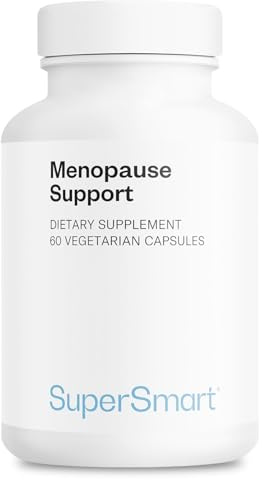 Menopause Support - Lindert Hitzewallungen - Vegetarisch - SuperSmart | Hormonelles Gleichgewicht - Actaea Racemosa, Bockshornklee und Vitamine B6 und D3 - 60 vegetarische Kapseln