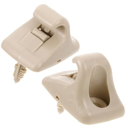 TOPPERFUN 2 Stück Sonnenblendenclip Auto zubehör Auto zübehör Schnalle für Sonnenblende Zubehör für Sonnenblenden Halteclip für Sonnenblende Hakenclips für die Sonnenblende Plastik Beige