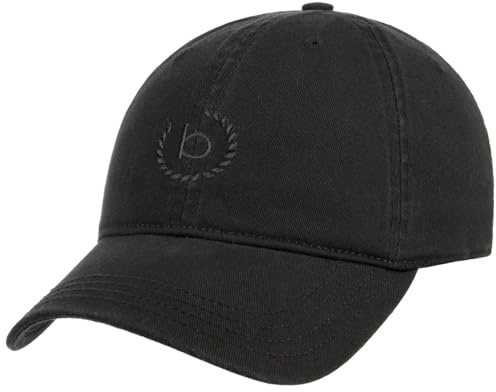 bugatti Uni Classic Cotton Baseballcap Basecap Baumwollcap Strapback Cap Damen/Herren - Metallschnalle, mit Schirm Frühling-Sommer Herbst-Winter Sommer - One Size schwarz