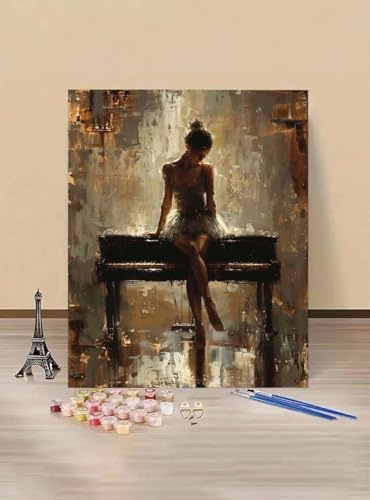 Pintar por Nembers Adultos Mujer Pintura por Números Negro Pintar con Numeros Niños Paint by Numbers Kit de Paint by Numbers con Pinceles, Pigmento acrilico 100 x 135cm YEYUMEOZ Model 3-A