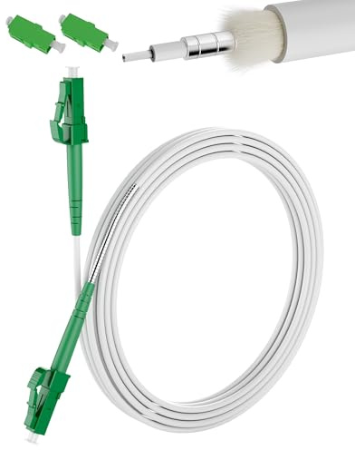 VANDESAIL 15m/50ft Armored LC/APC to LC/APC OS2 Fiber Optic Cable